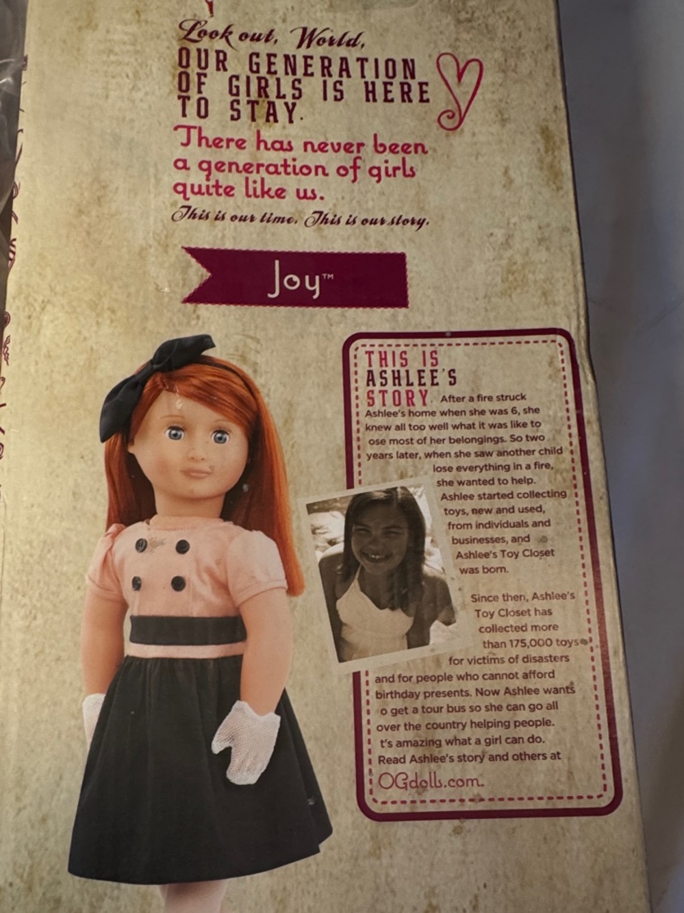 Joy Red-Head Doll by - Red Hair, Black Dress